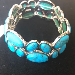 Lia Sophia stretch turquoise bracelet